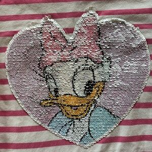 Well loved Disney long sleeve tee with flip sequins